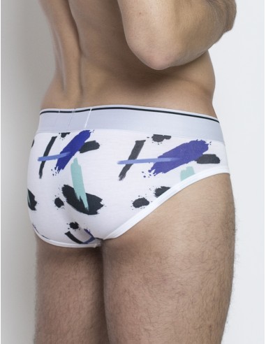 Graphic Briefs - Paint Print with white